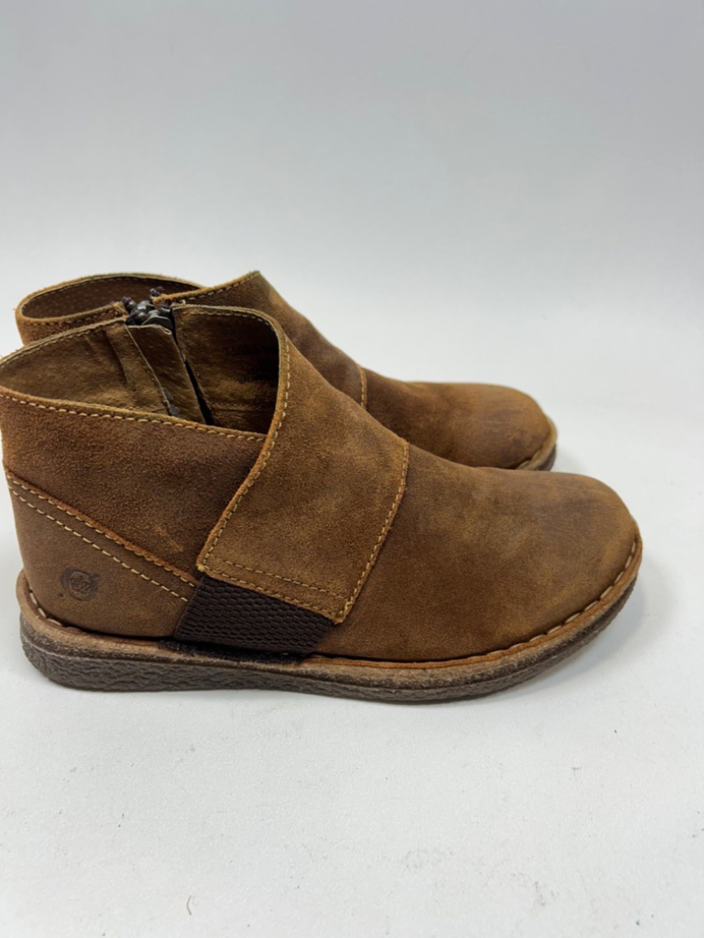 BORN Tora Bohemian Distressed Glazed Ginger Leather Ankle Boots size 7.5 NWOB - Picture 3 of 8